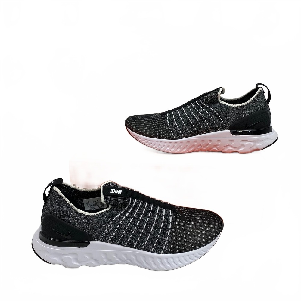 Nike React Phantom Run FK 2 Black White Sneakers | Womens 9.5